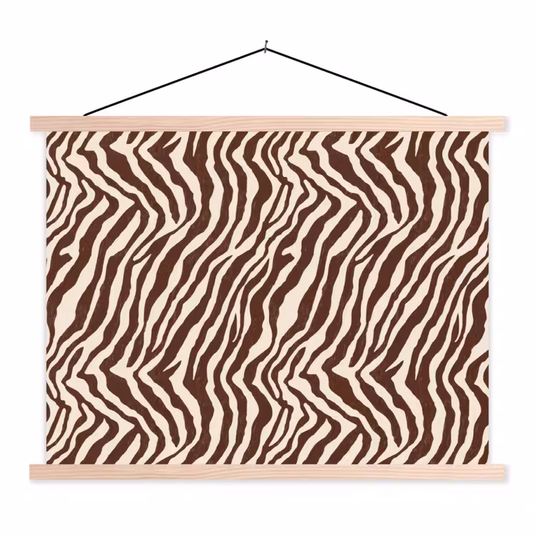 Schoolplaat - Zebra - Patroon - Zwart - Wit