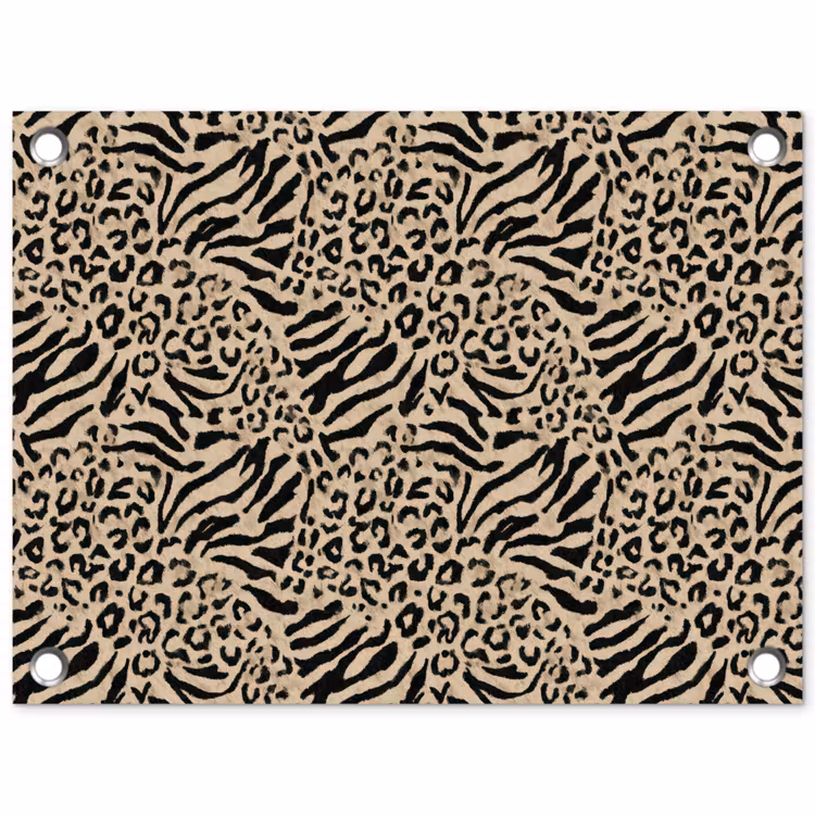 Tuinposter - Giraf - Zebra - Motief - Bruin