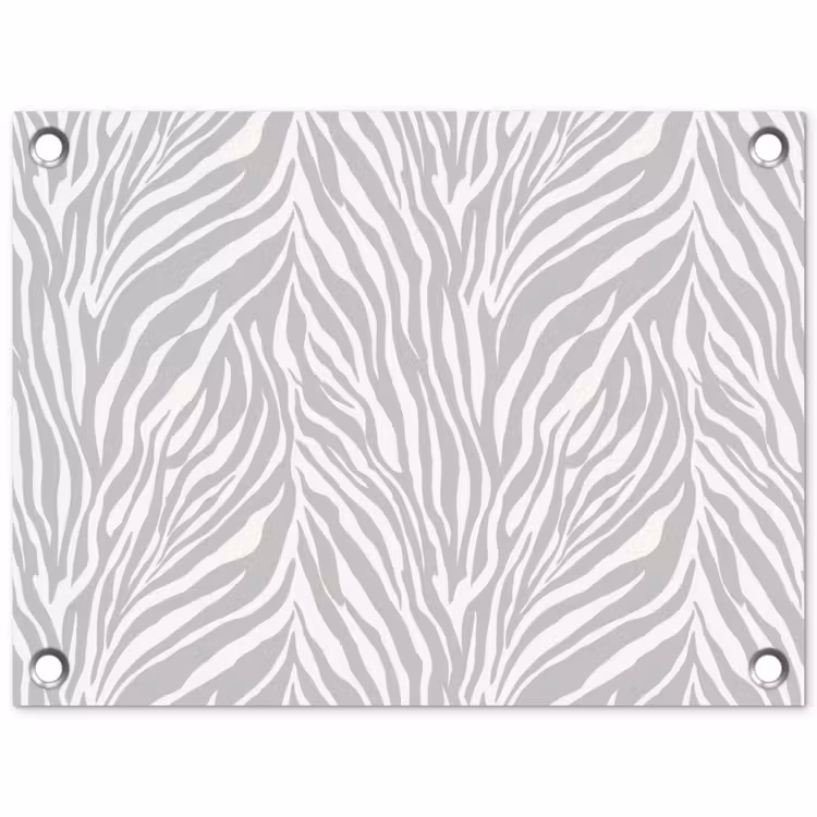 Tuinposter - Zebra - Motief - Grijs