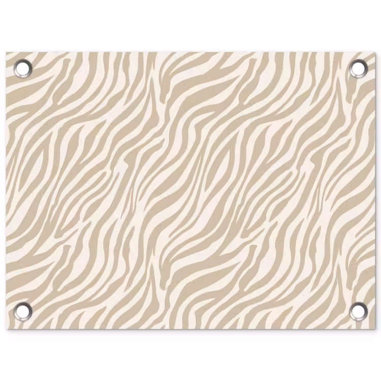 Tuinposter - Zebra - Patroon - Beige