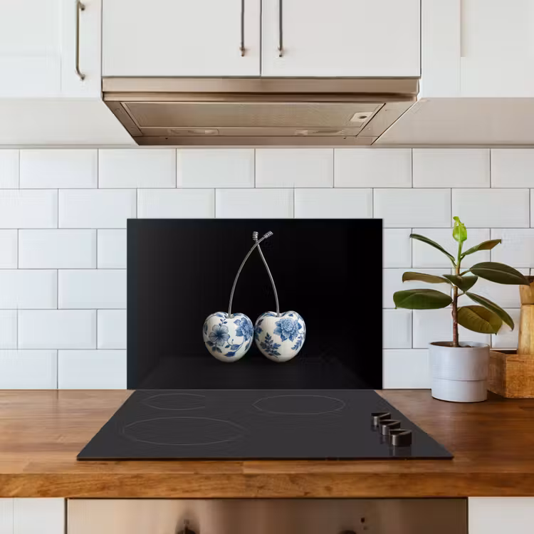 Spatscherm keuken - Kersen - Delfts blauw - Fruit — 6