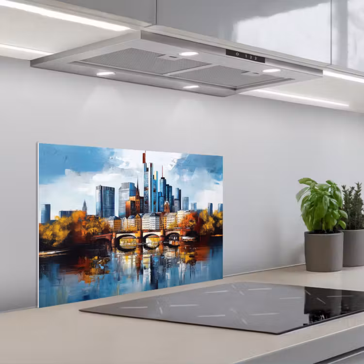 Spatscherm keuken - Bomen Frankfurt- Stad - Skyline - Brug — 5