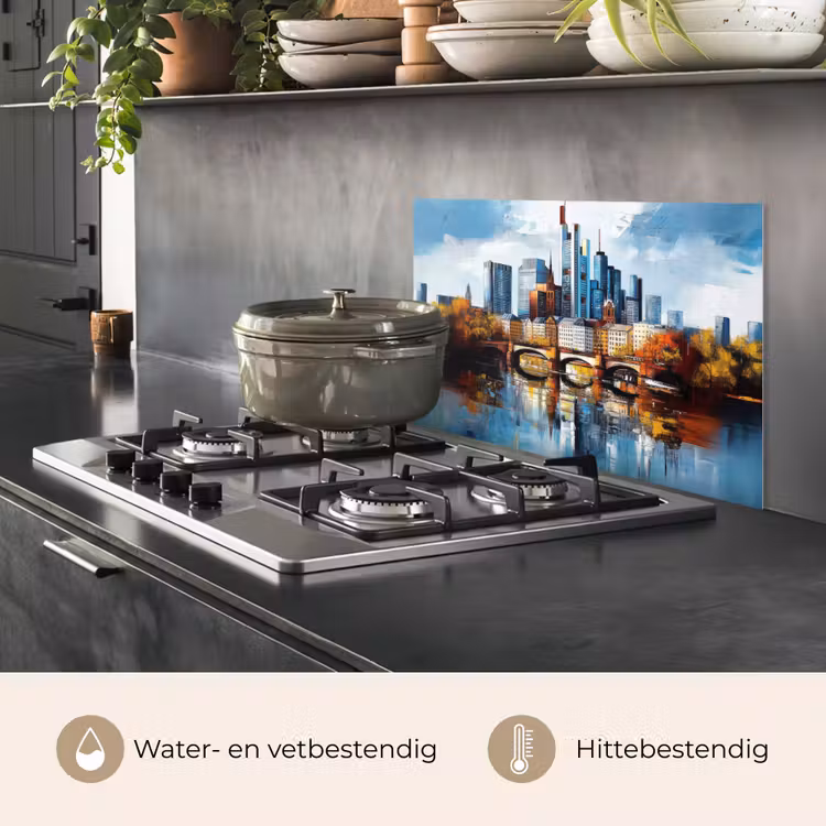 Spatscherm keuken - Bomen Frankfurt- Stad - Skyline - Brug — 7