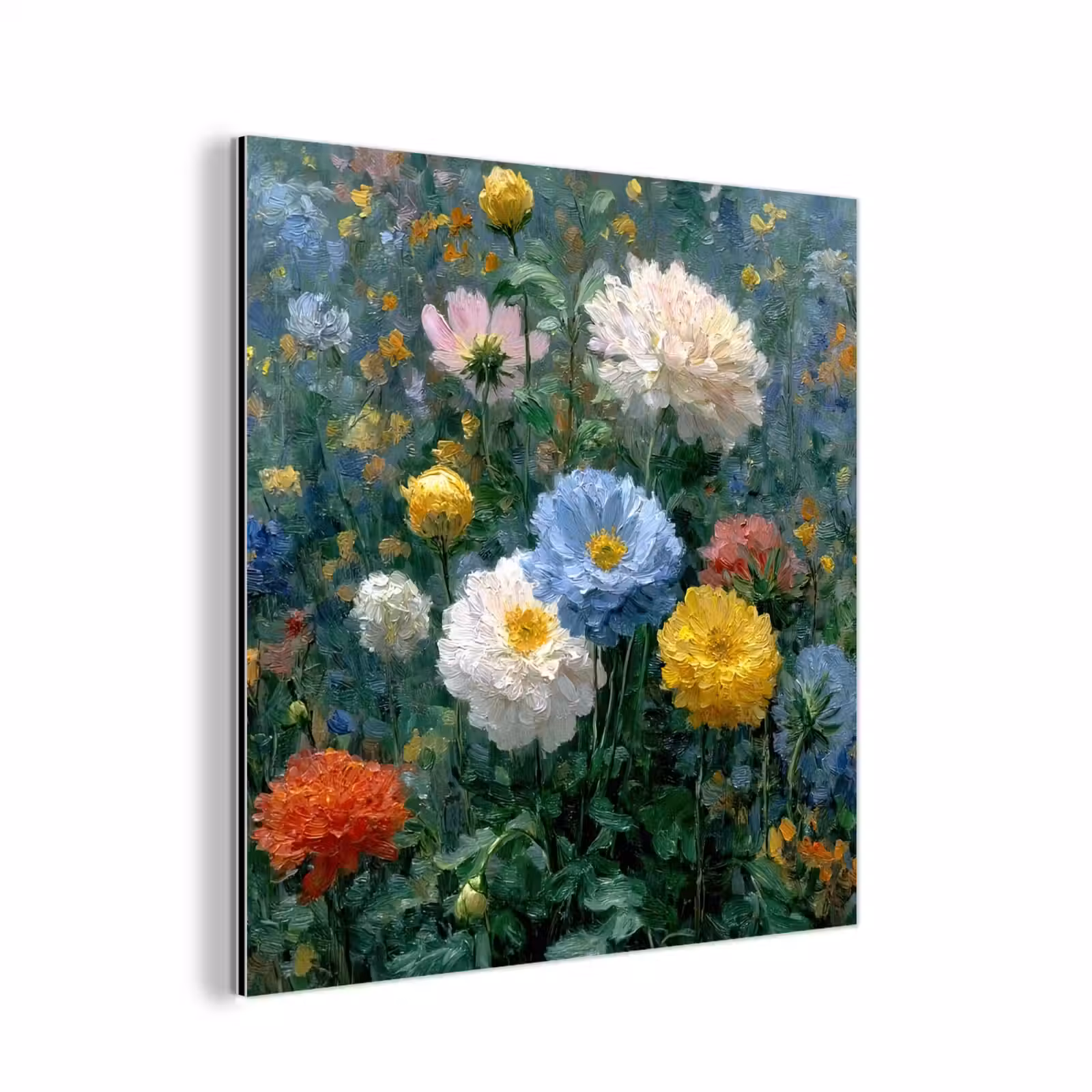 Aluminium schilderij - Close-up - Veld - Bloemen - Kleurrijk — 1