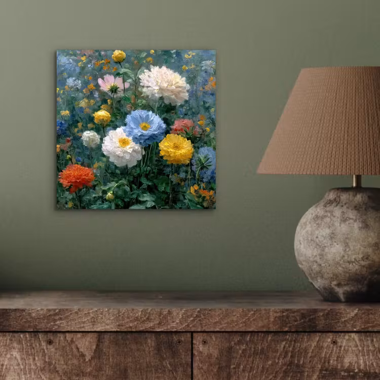 Aluminium schilderij - Close-up - Veld - Bloemen - Kleurrijk — 3