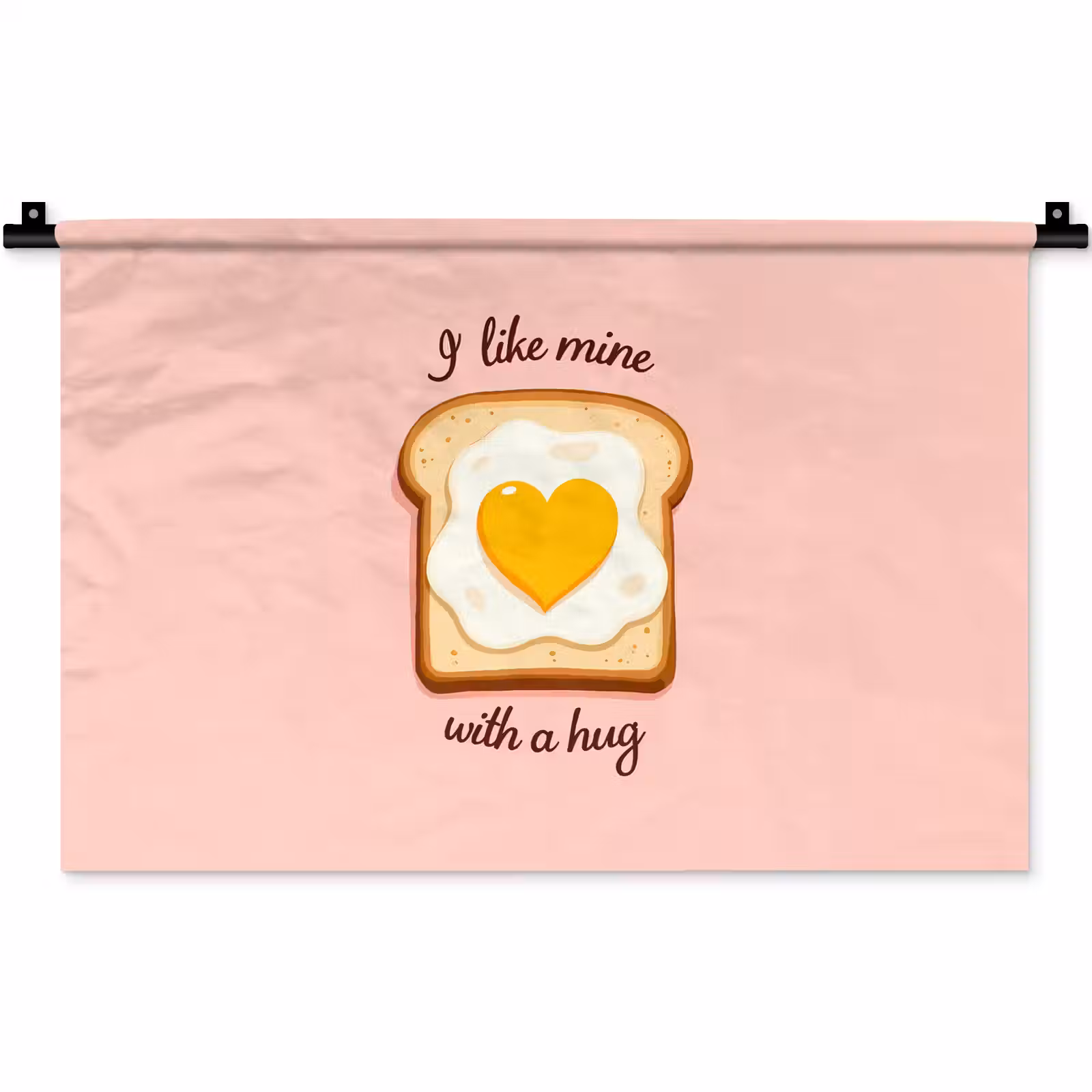 Wandkleed - Brood - Illustratie - Quote - Roze — 1