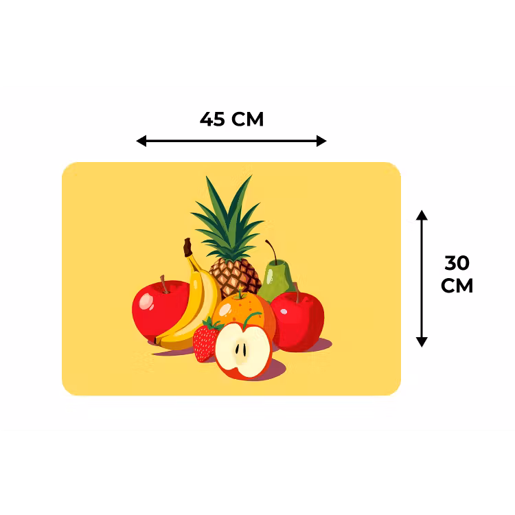 Placemat - 6 stuks - Fruit - Illustratie - Kleurrijk — 3