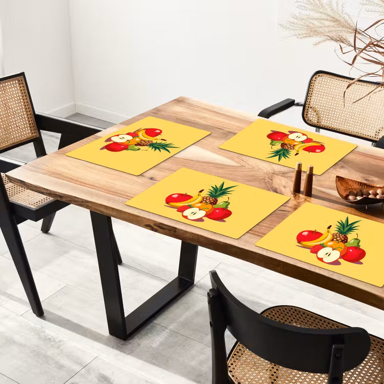 Placemat - 6 stuks - Fruit - Illustratie - Kleurrijk — 5