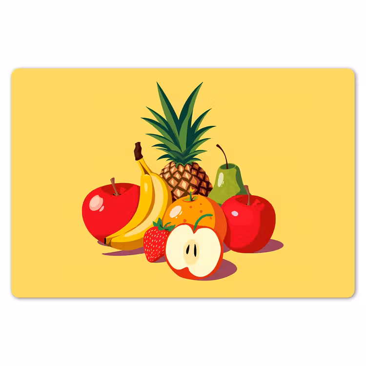 Placemat - 6 stuks - Fruit - Illustratie - Kleurrijk — 7