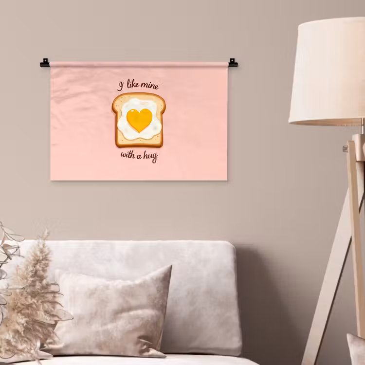 Wandkleed - Brood - Illustratie - Quote - Roze — 2