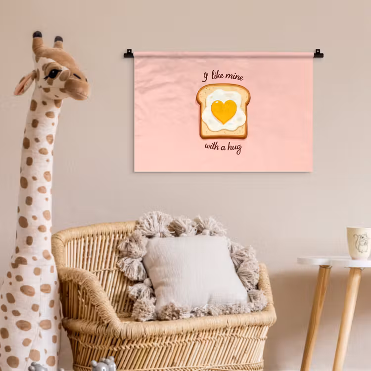 Wandkleed - Brood - Illustratie - Quote - Roze — 5
