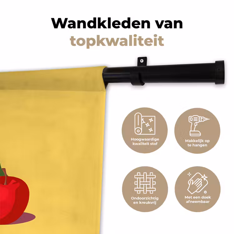 Wandkleed - Fruit - Illustratie - Kleurrijk — 3