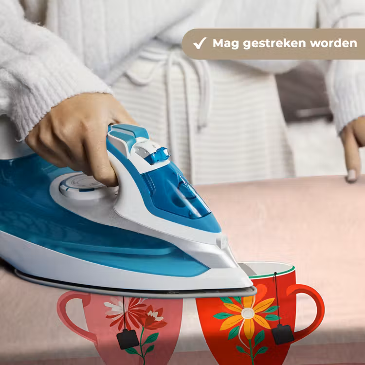 Wandkleed - Theekopjes - Bloemmotieven - Roze - Theezakjes — 6