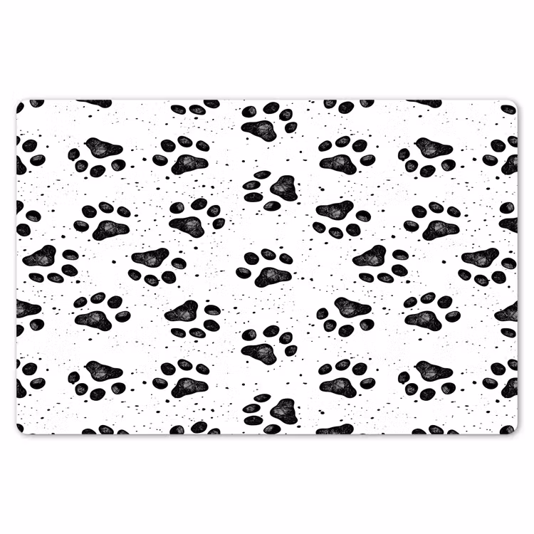 Placemat - 6 stuks - Paw - Pattern -Black — 7