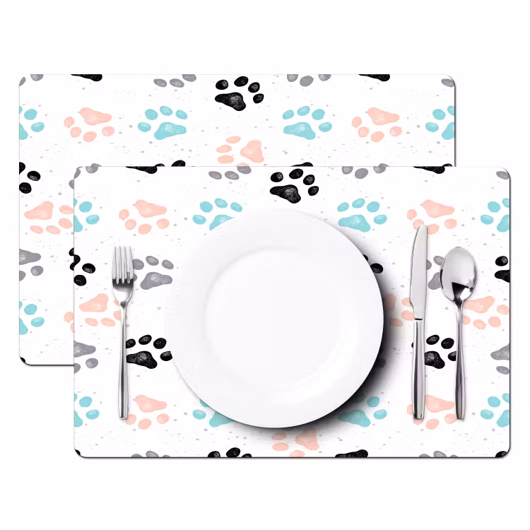 Placemat - 6 stuks - Paw - Pattern - Color — 2