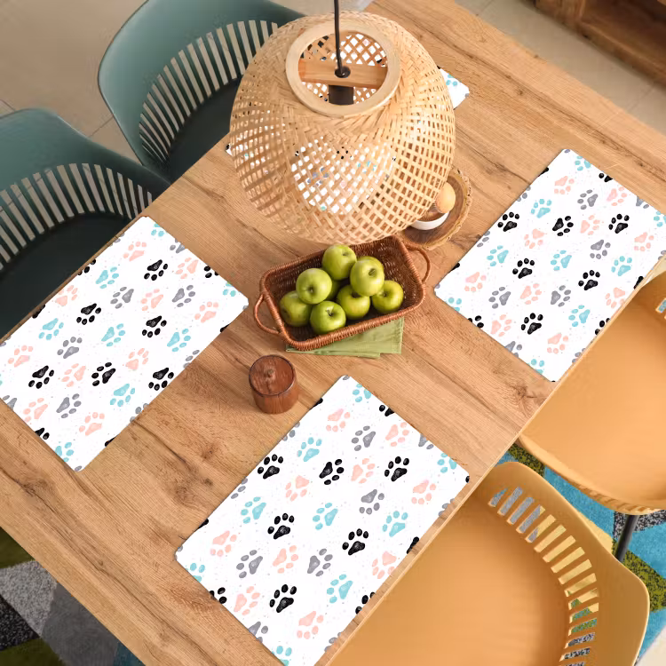 Placemat - 6 stuks - Paw - Pattern - Color — 6