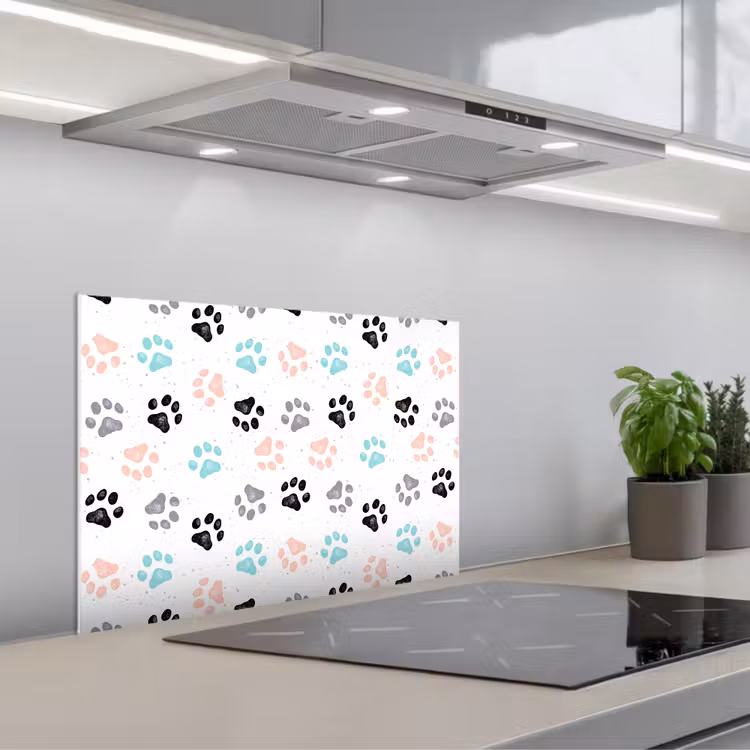 Spatscherm keuken - Paw - Pattern - Color — 4