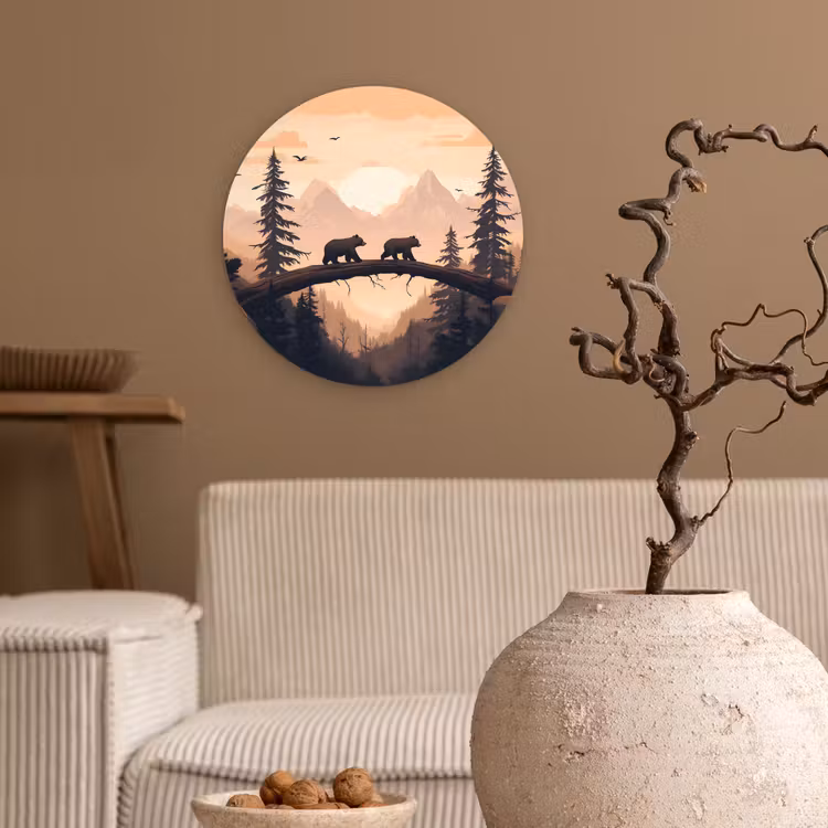 Muurcirkel - Beren - Bomen - Landschap - Zonsondergang — 2