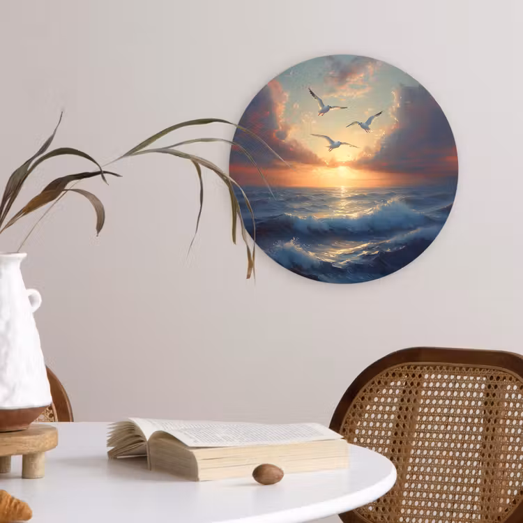 Muurcirkel - Meeuwen - Zonsondergang - Zee - Wolken — 4