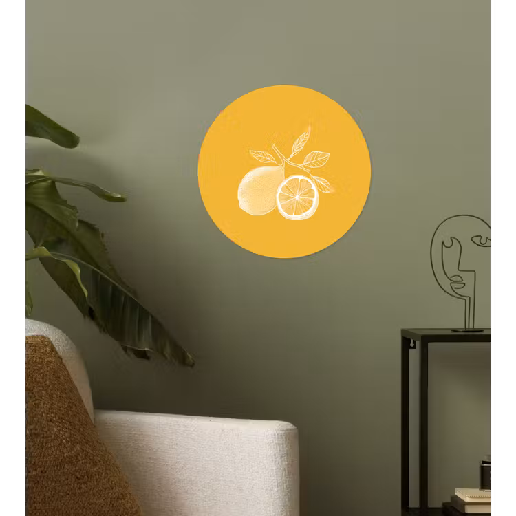 Behangcirkel - Citroenen - Illustratie - Minimalistisch - Geel — 3