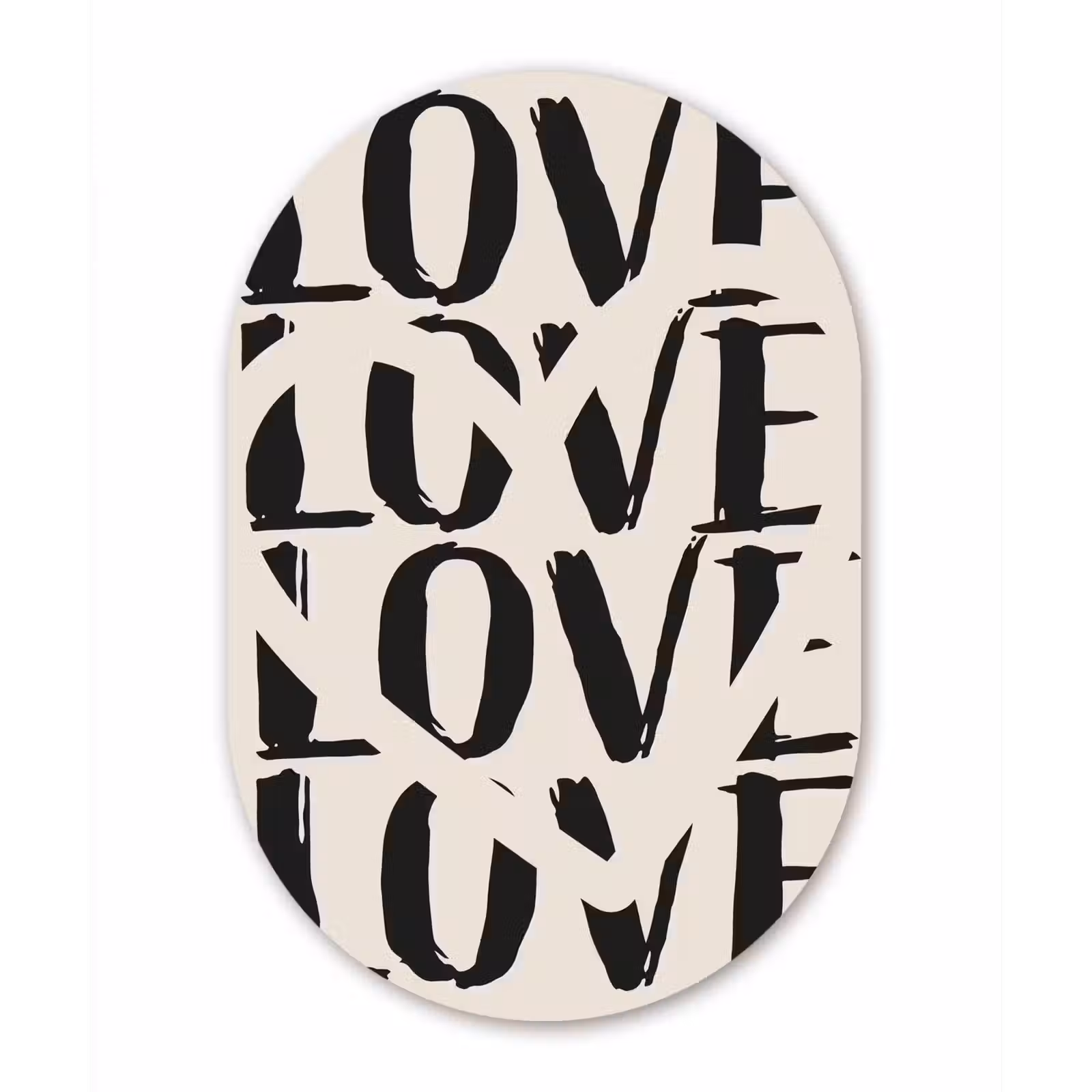 Muurovaal - Love - Hart - Beige — 1