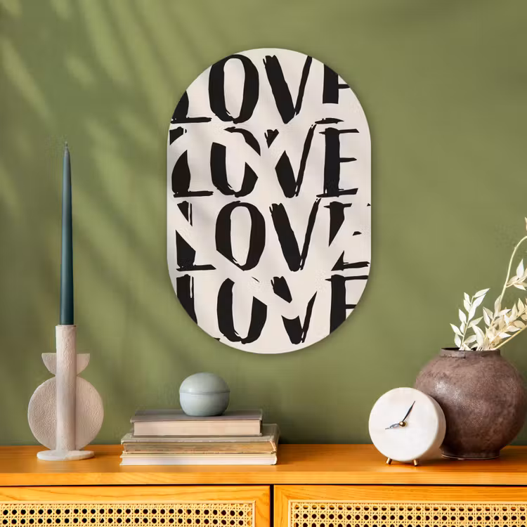 Muurovaal - Love - Hart - Beige — 2