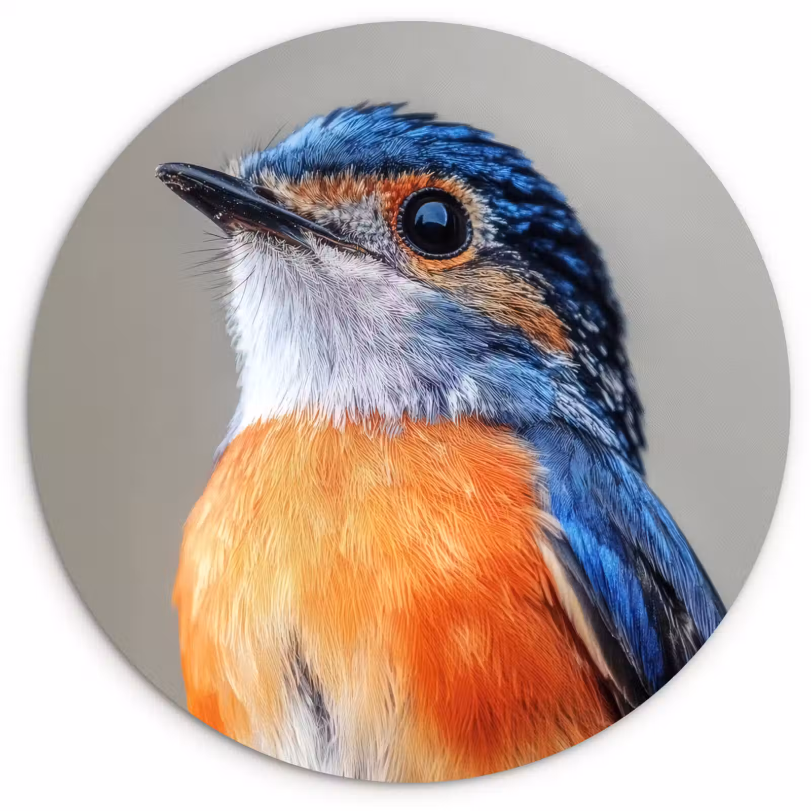 Muurcirkel - Kleurrijk - Vogeltje - Veren - Blauw — 1