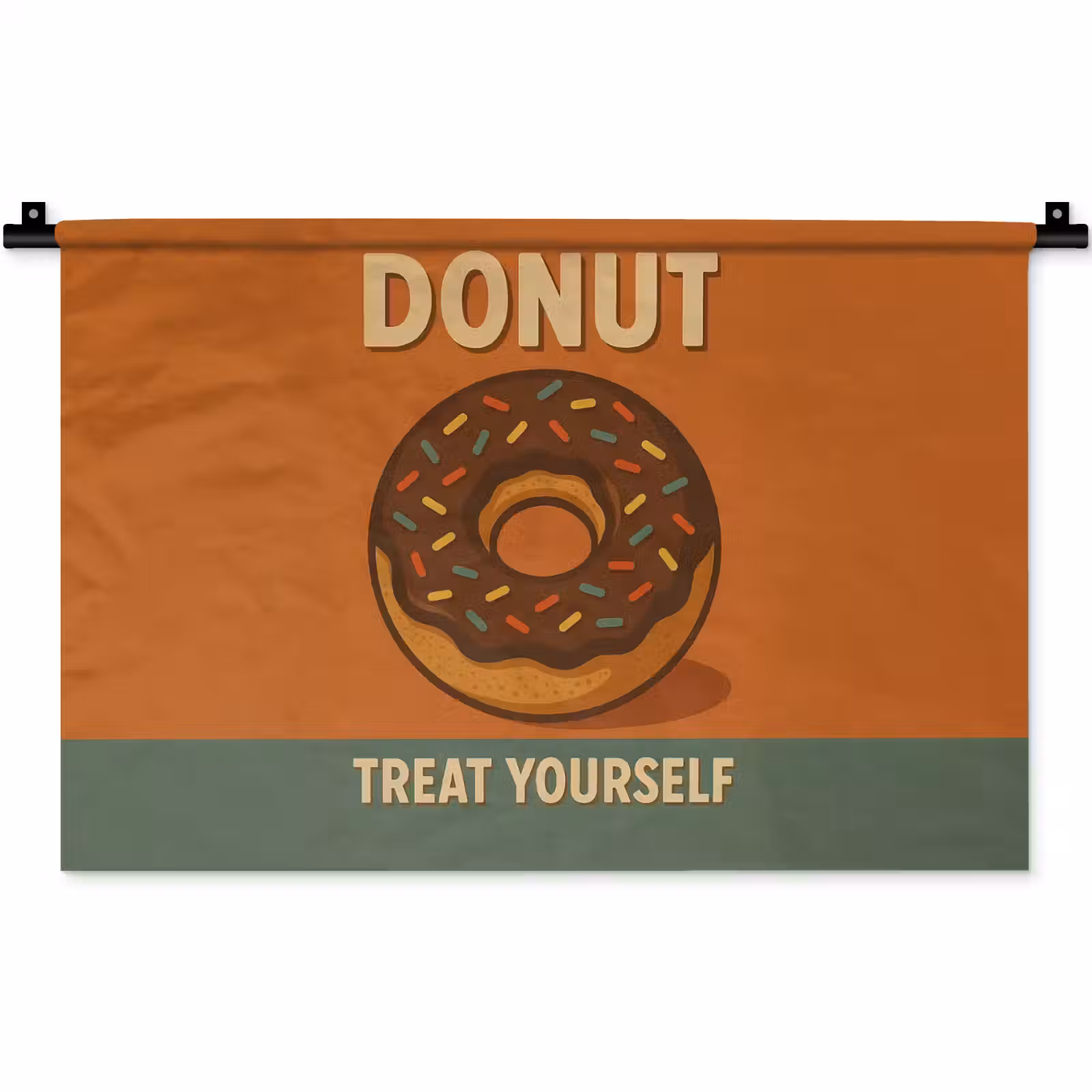 Wandkleed - Donut - Spikkels - Kleurrijk - Quote — 1