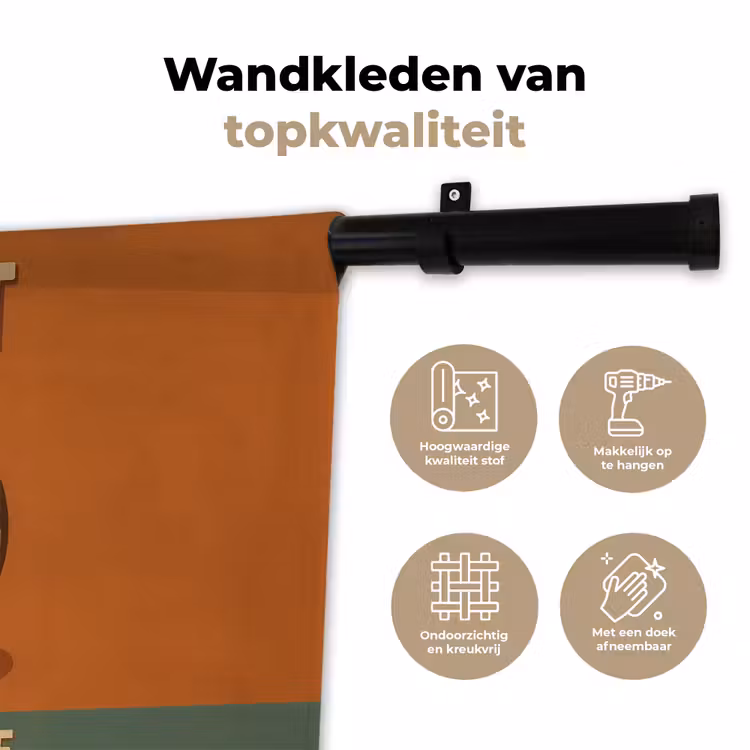 Wandkleed - Donut - Spikkels - Kleurrijk - Quote — 3
