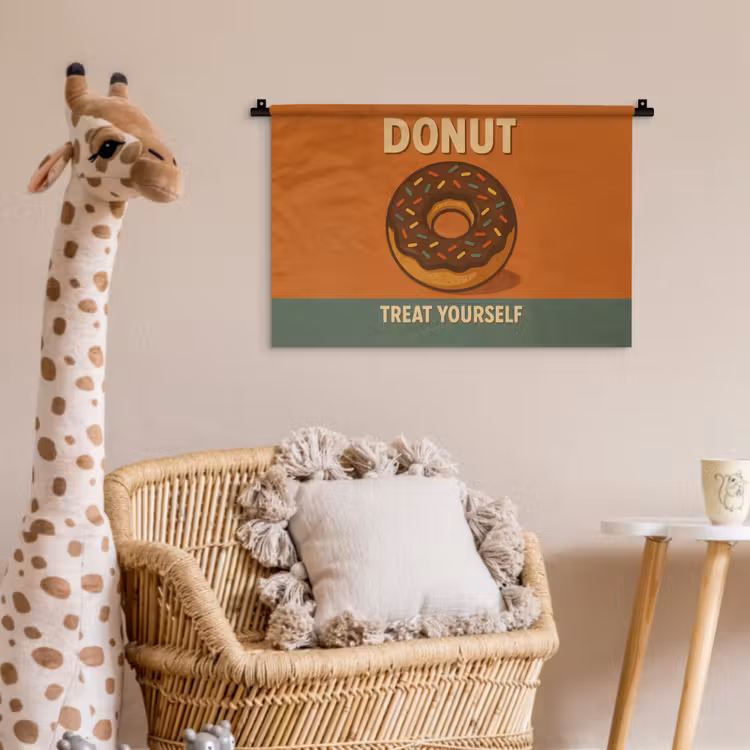 Wandkleed - Donut - Spikkels - Kleurrijk - Quote — 5