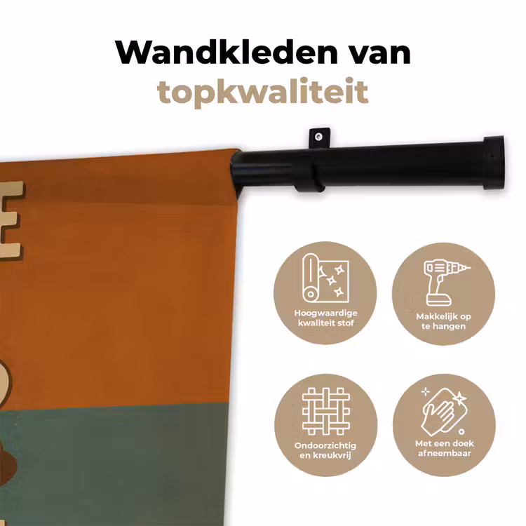 Wandkleed - Koffie - Kop - Vintage - Quote — 3