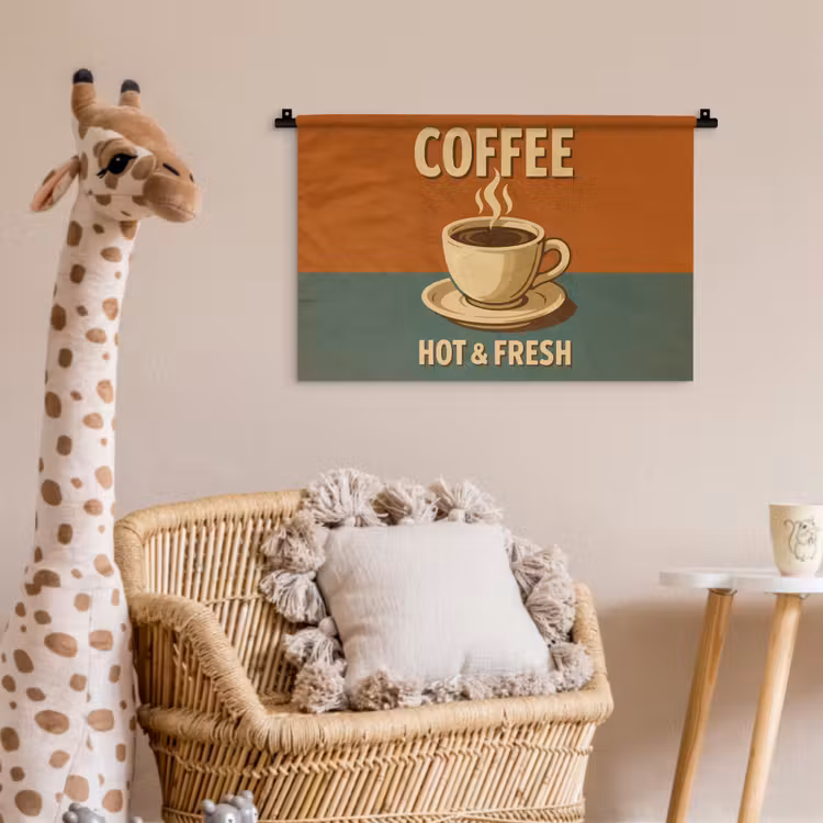 Wandkleed - Koffie - Kop - Vintage - Quote — 5