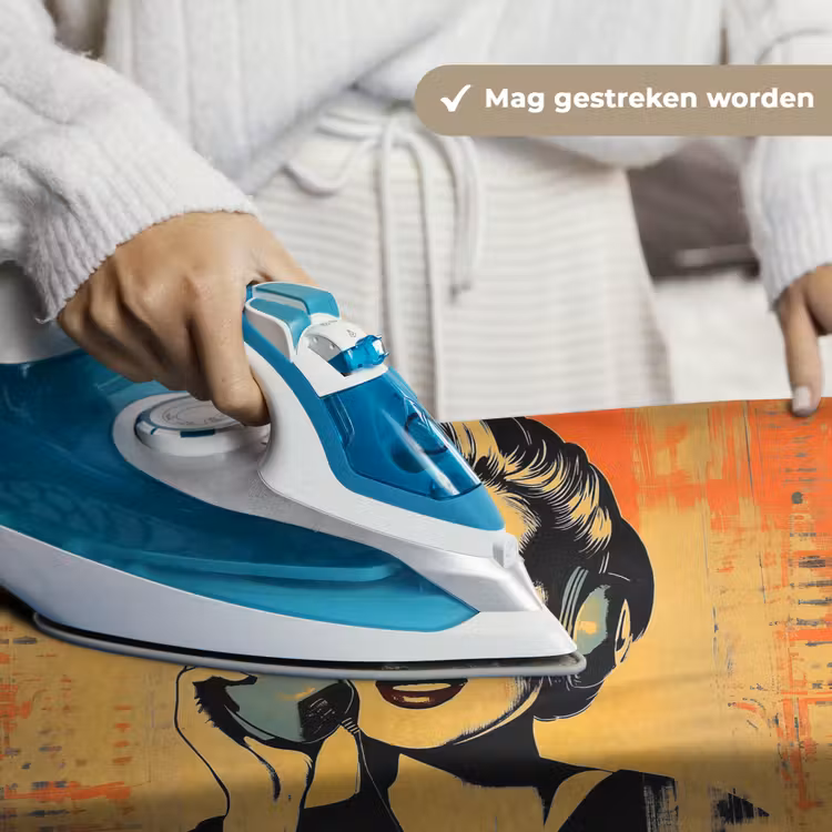 Wandkleed - Retro - Vrouw - Koptelefoon - Oranje — 6