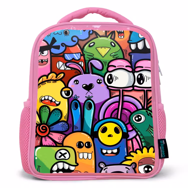 Rugzak kind - roze - Grappige Monsterbende — 1