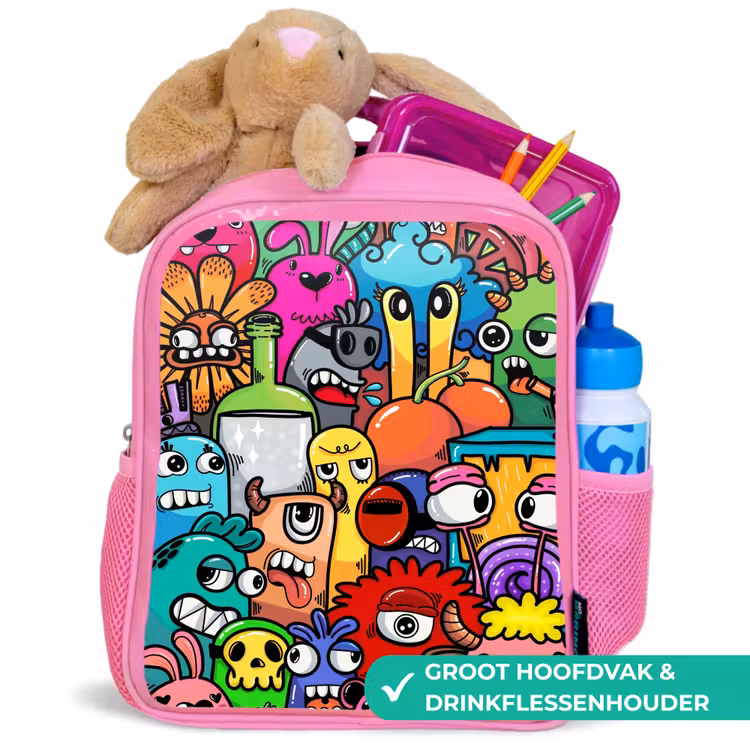 Rugzak kind - roze - Monster met 1 Oog — 2