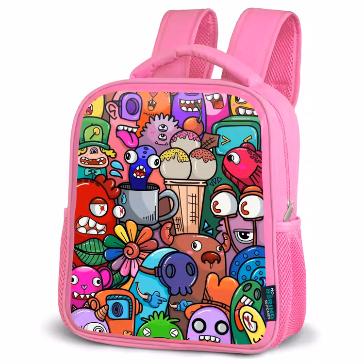 Rugzak kind - roze - Monstervrienden Festijn — 4