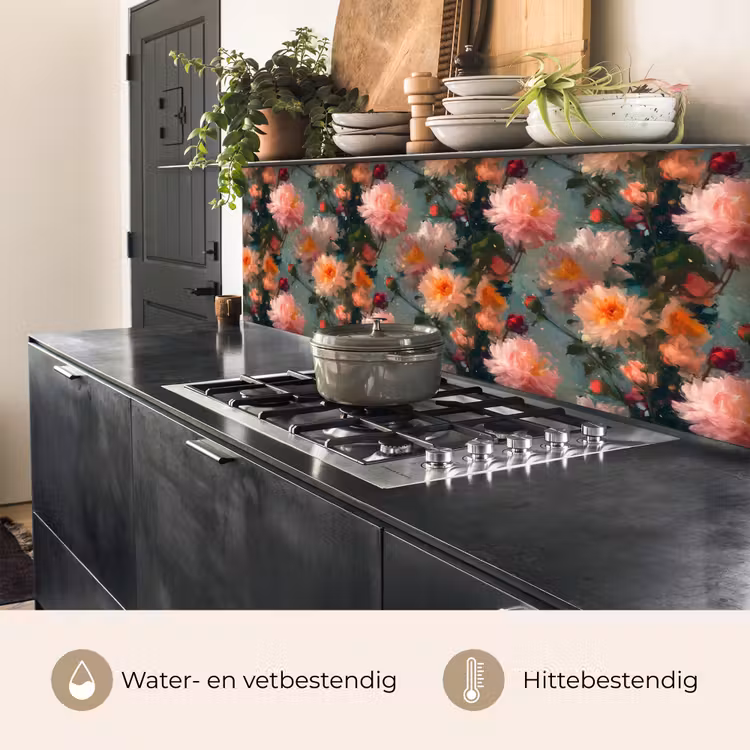 Keuken achterwand - Dahlia - Bloemen - Patroon — 3