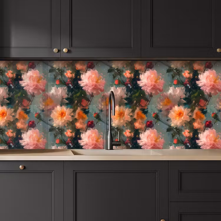 Keuken achterwand - Dahlia - Bloemen - Patroon — 6