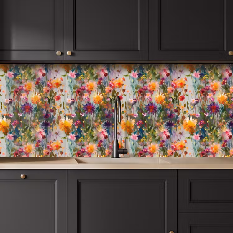 Keuken achterwand - Zomers - Kleurrijk - Patroon - Bloemen — 6