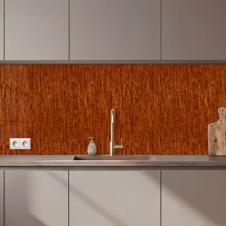 Keuken achterwand - Rood - Bruin - Metaal - Roest — 1