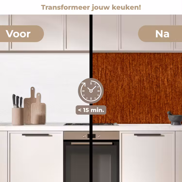 Keuken achterwand - Rood - Bruin - Metaal - Roest — 2