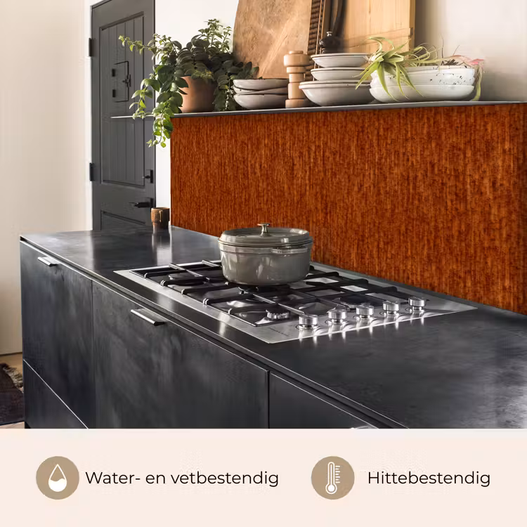 Keuken achterwand - Rood - Bruin - Metaal - Roest — 3