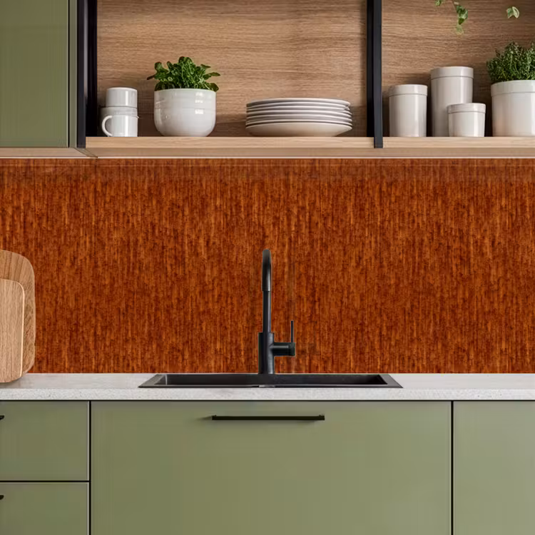 Keuken achterwand - Rood - Bruin - Metaal - Roest — 5