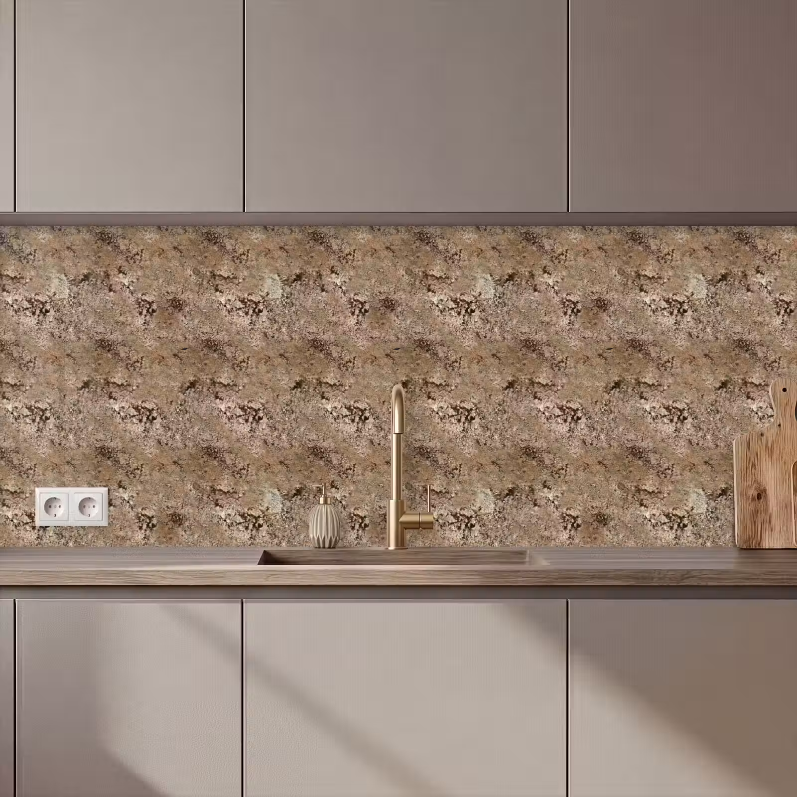 Keuken achterwand - Beige - Graniet - Ruw — 1