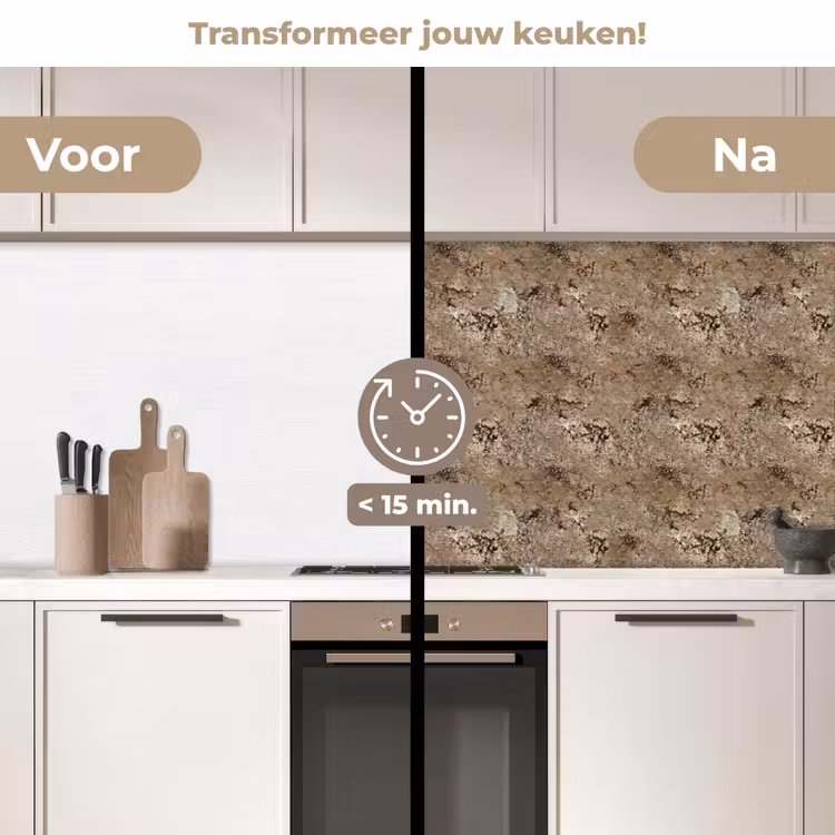 Keuken achterwand - Beige - Graniet - Ruw — 2