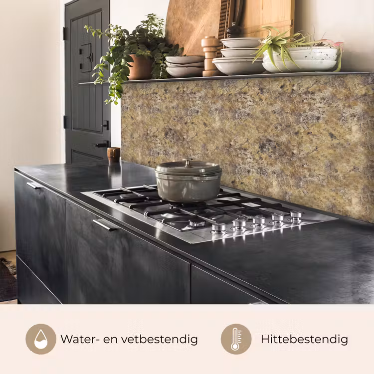 Keuken achterwand - Bruin - Wit - Vlekken - Graniet — 3