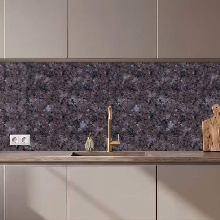 Keuken achterwand - Graniet - Zwart - Grijs - Vlekken — 1