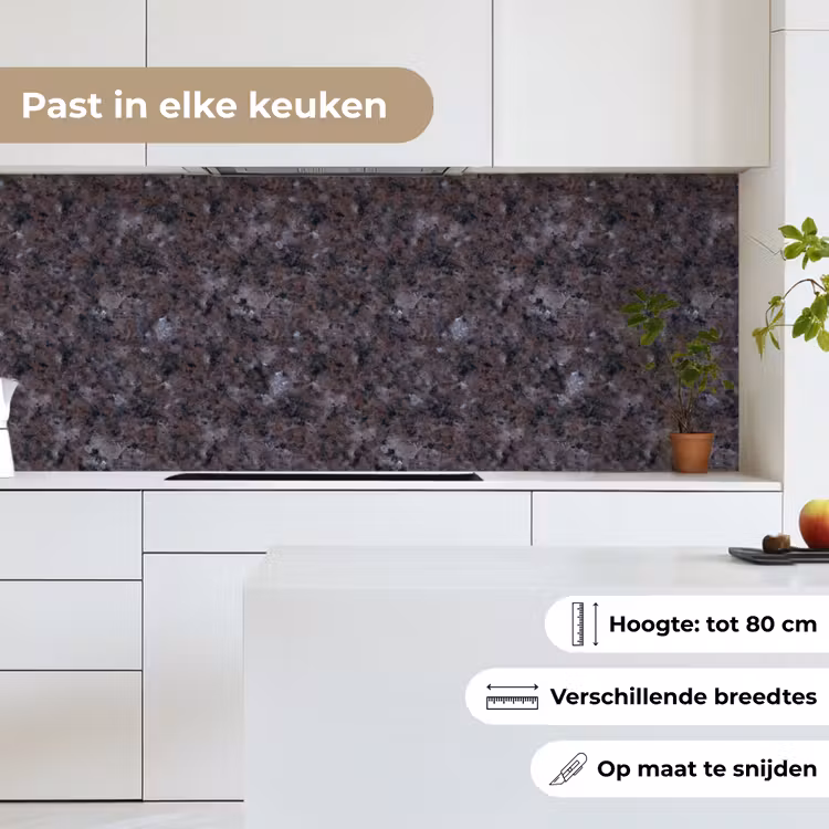 Keuken achterwand - Graniet - Zwart - Grijs - Vlekken — 4