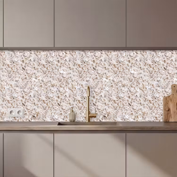 Keuken achterwand - Wit - Bruin - Graniet — 1