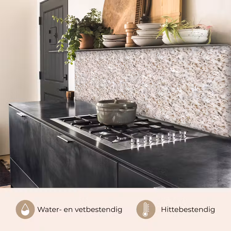 Keuken achterwand - Wit - Bruin - Graniet — 3